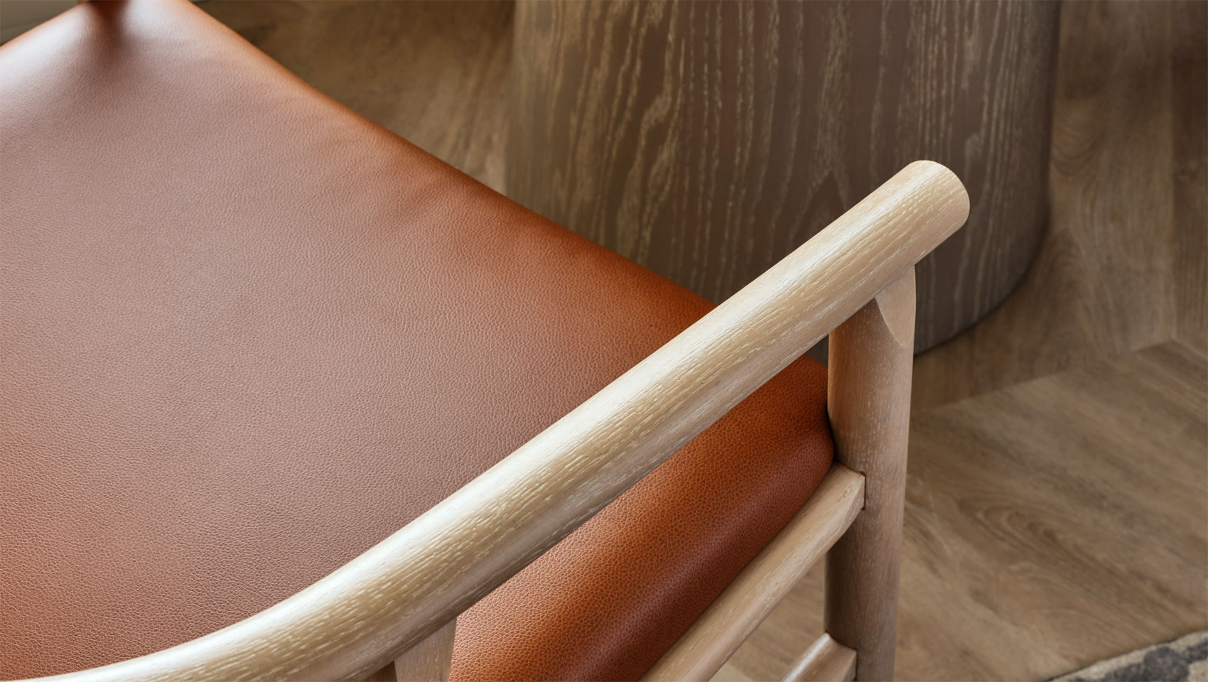 closeup of guestroom chair at 70 Park Ave